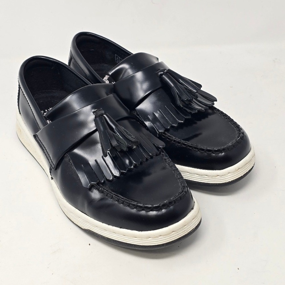 Dr Martens women 8 Edison Kiltie Tassel loafer Temperley leather black - Picture 3 of 14